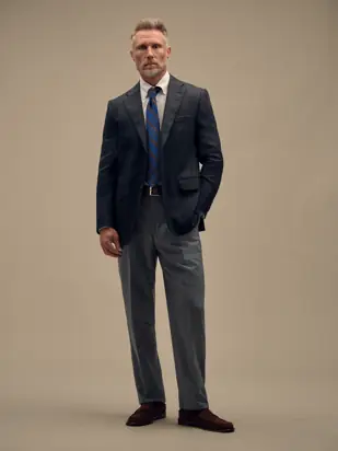 Hopsack Blazer - Navy from Paul Fredrick
