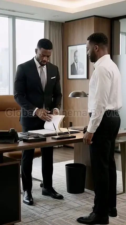 Black suit and grey tie, in The Billionaire's Lost Wife