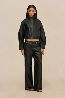 SYDNEY LEATHER PANT - BLACK from Cult Gaia