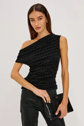DOMINIC TOP - BLACK CHECKERBOARD from Rails