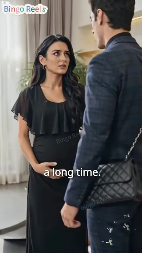 Black ruffle-sleeve dress and quilted chain bag, in He Kicked Me Out Like Trash
