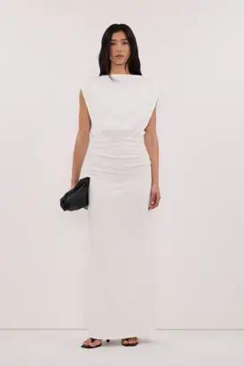LIORA WHITE SLEEVELESS MAXI DRESS from Dissh