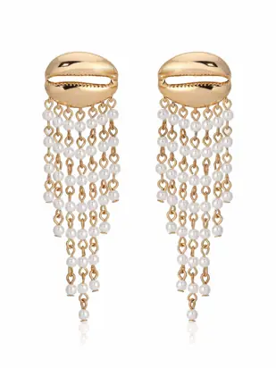 Mykonos Shell Dangle Earrings from Ettika
