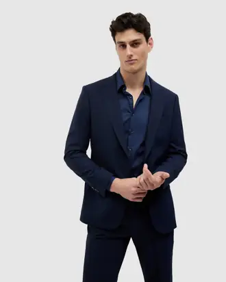 Wool Blend Regular Stretch Premium Tailored Jacket from Politix