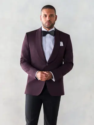 Plum Shawl Jacket Tuxedo from The Black Tux
