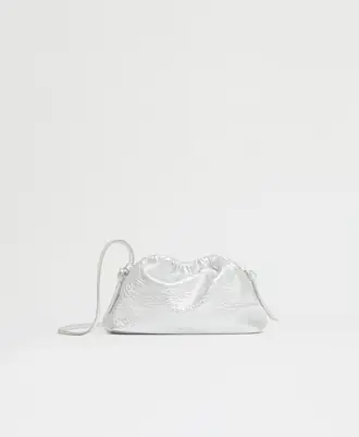 Mini Cloud Clutch - Tumbled Silver from Mansur Gavriel