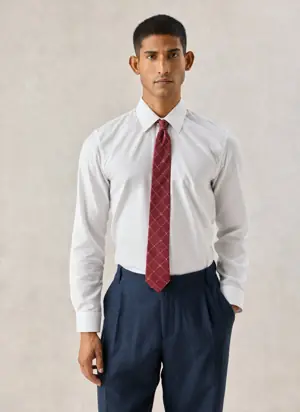 Formal Classic Shirt | Cotton Poplin | White from Percival