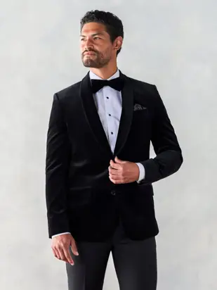 Black Velvet Tuxedo Jacket from The Black Tux