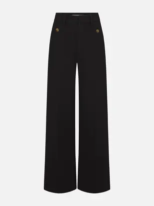 The Pixie Slim Palazzo Trouser -- Black from FRAME