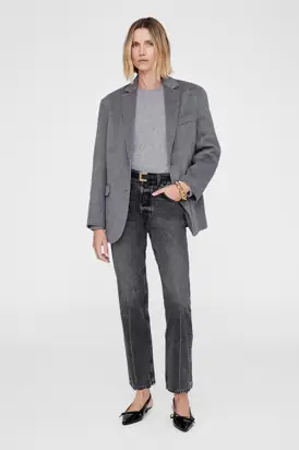 Quinn Blazer - Heather Grey Cashmere Blend from ANINE BING