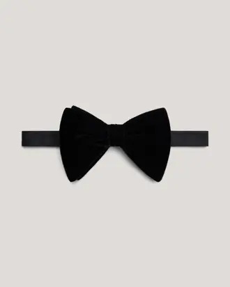 Large Black Velvet Bow Tie from Politix