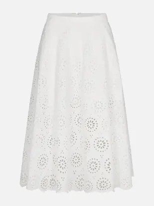 The Solstice Eyelet Skirt -- White from FRAME