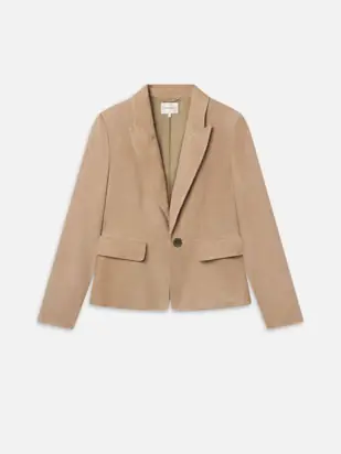 The Suede Sleek Blazer -- Light Camel from FRAME