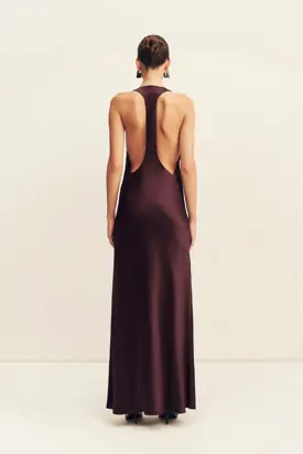SAVANNA RACER BACK MAXI DRESS - PLUM from Shona Joy