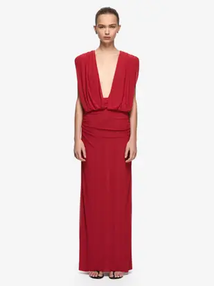 ISORA DRAPE MAXI DRESS - RUBY RED from Bec + Bridge