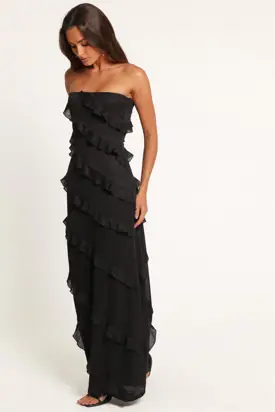 Malaya Strapless Maxi Dress - Black from Petal & Pup