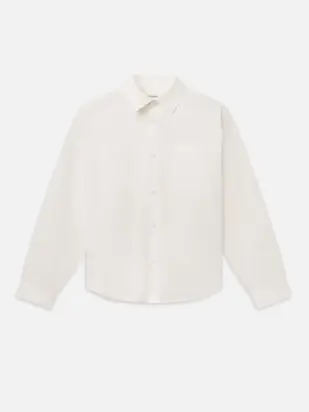 Linen Blend Shirt -- White from FRAME