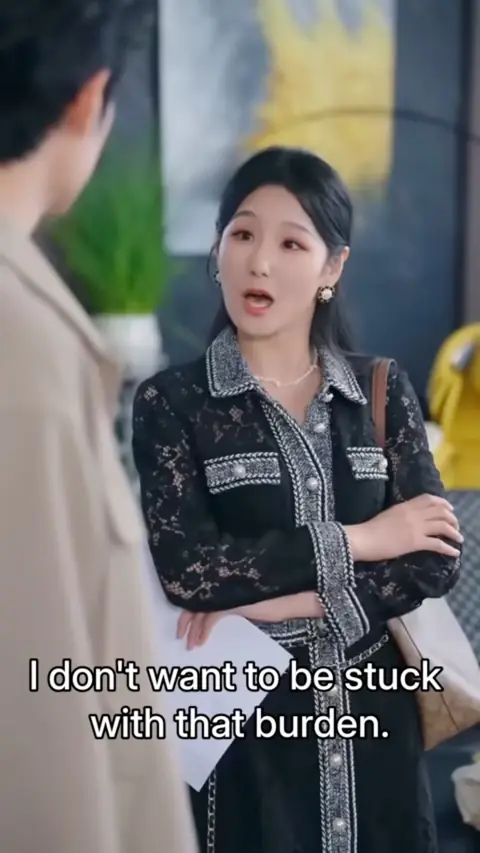 Black lace tweed-trim jacket with pearl buttons, in Who Says Love Ends at 40? From Street Food to Billionaire's Wife