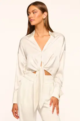 Farrah Silk Tie-Front Blouse from Ramy Brook
