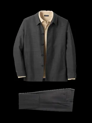 Calvalry Twill Wool Suit - Black/grey from Paul Fredrick
