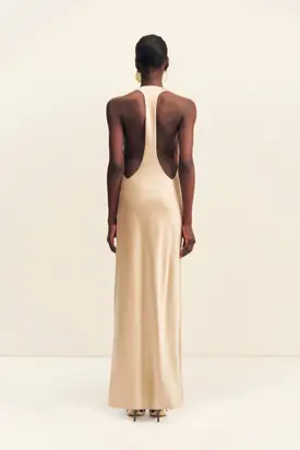 SAVANNA RACER BACK MAXI DRESS - CHAMPAGNE from Shona Joy