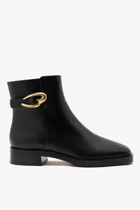 Anne Verona Low Boot Black Leather from Larroudé