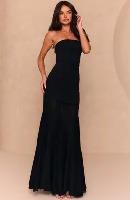 Sending My Best Strapless Maxi Dress Black from White Fox