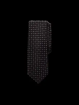Geometric Woven Silk Tie - Black Multi from Paul Fredrick