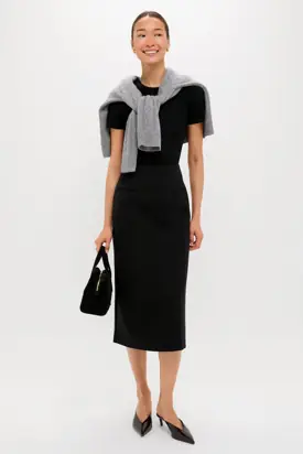 Black Rosewell Midi Skirt from Tuckernuck