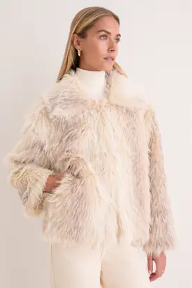 Cream Foxy Fur Kaia Jacket from Tuckernuck