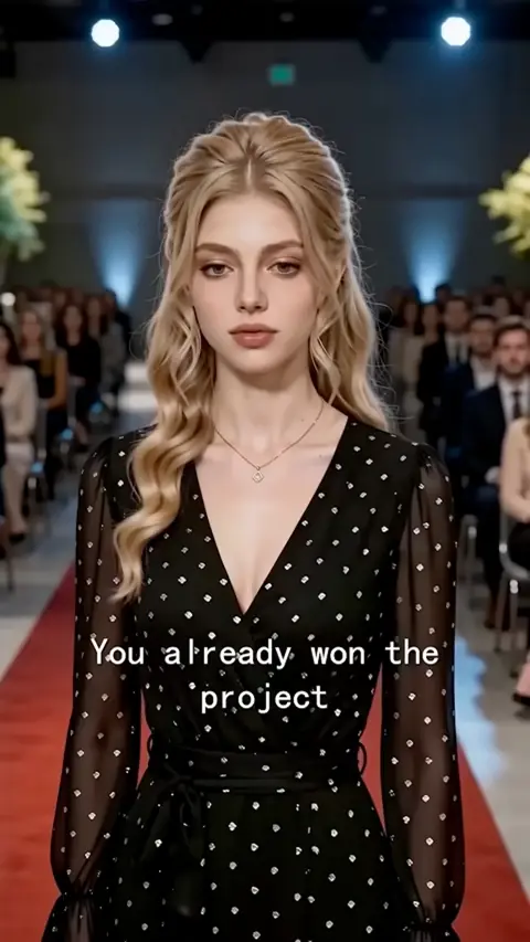 Black sheer sleeve dotted V-neck wrap dress, in I Hid My Billionaire Identity for My Husband, Until His Betrayal