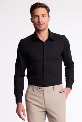 Pointed Parker Collar Shirt - Black from Paisley & Gray