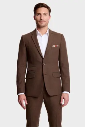 Dover Notch Jacket - slim - Brown Tweed from Paisley & Gray