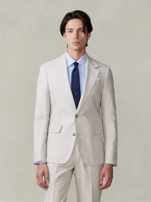 Mojave Tan Linen Suit Jacket from The Black Tux