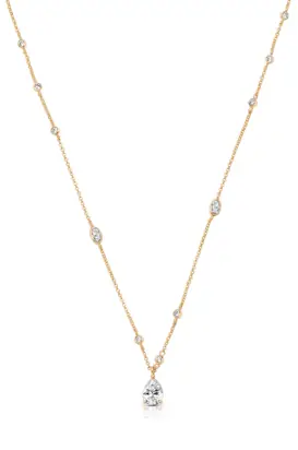 Delicate Crystal Pendant Necklace from Ettika