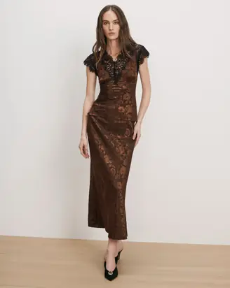 Pascaline Lace-Trimmed Top from Veronica Beard