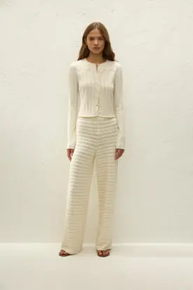 Selly Cardigan Maja Pointelle Vintage White from Faithfull