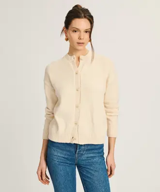 Cotton High Neck Cardigan from Naadam