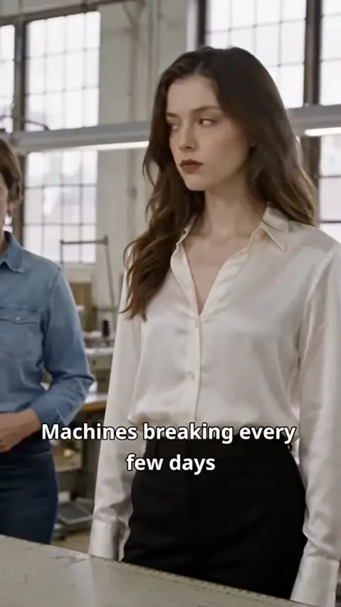 Ivory satin button-front shirt, still at 30:22 in Cheated by Husband, She Was Reborn in 1995 as a Fashion Icon