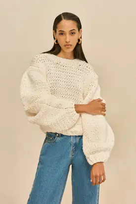 TRINA SWEATER - OFF WHITE from Cult Gaia