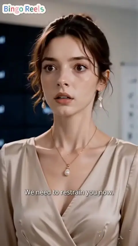 Champagne satin wrap blouse with pearl jewellery, in My Husband Pushed This Trillionaire Cinderella Off a Bridge, Today I'm Reborn