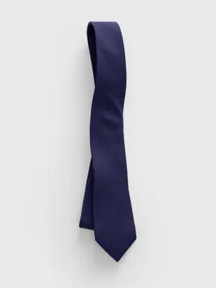 Navy Wool/Silk Necktie from The Black Tux