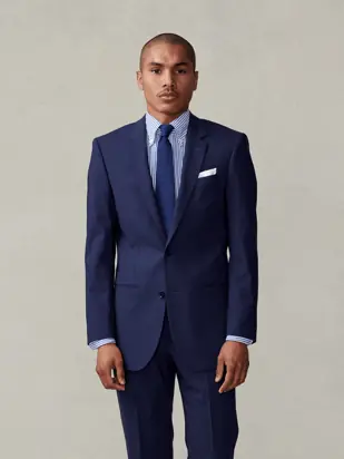 Essential Suit Jacket in True Navy from The Black Tux