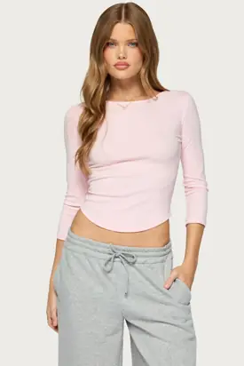 Shimmie Three-Quarter Sleeve Top from Edikted