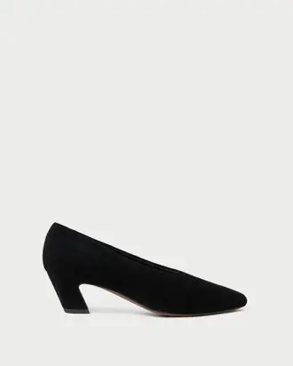 Neive Black Suede Low Pump from Loeffler Randall