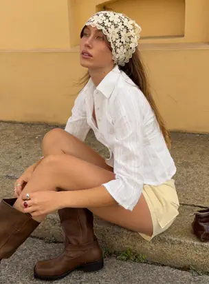 Taelynn 3/4 Sleeve Button Up Shirt White from Princess Polly