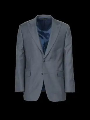 Charcoal Wool Windowpane Single Breasted Peak Lapel Suit Jacket - Charcoal from Paul Fredrick
