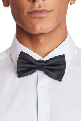 Bradley Bow Tie - Black Satin from Paisley & Gray