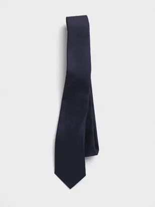 Navy Silk Necktie from The Black Tux