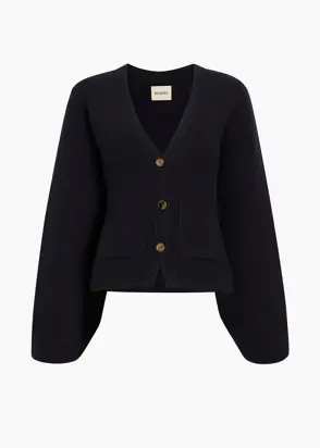 Scarlet Cardigan in Black from KHAITE